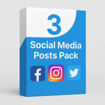 3 Social Media Posts Pack – Quick, Professional Content for Active Branding