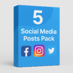 5 Social Media Posts Pack – Consistent, Engaging Content for Brand Visibility