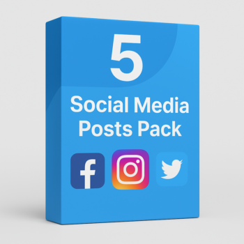 5 Social Media Posts Pack – Consistent, Engaging Content for Brand Visibility